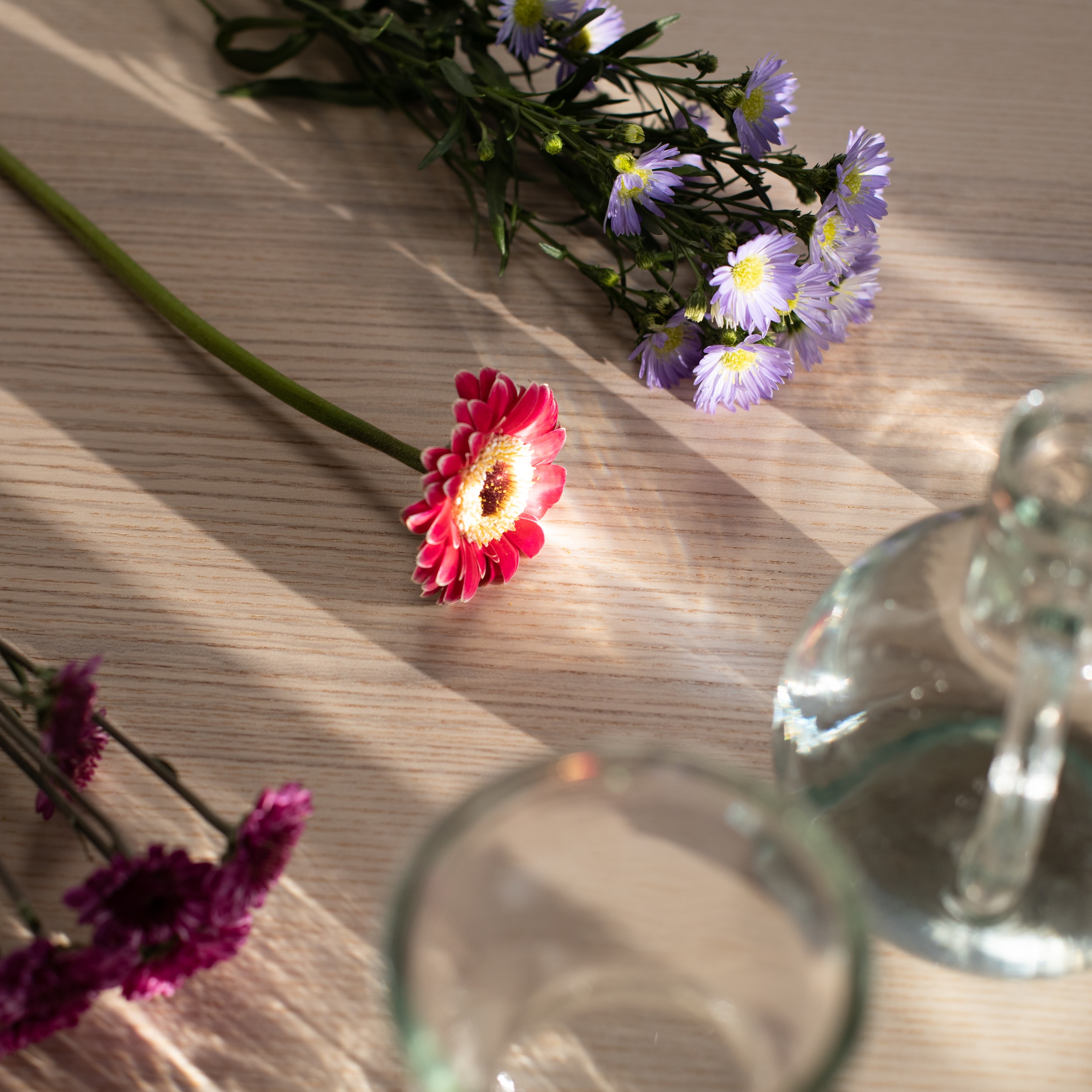 Picture Flowers on Table